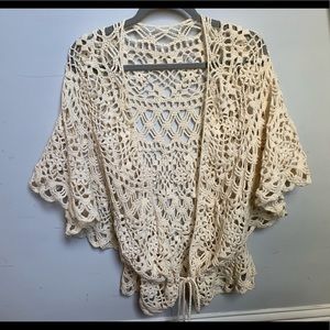 Rico Crochet Lace Cotton Kimono Size M